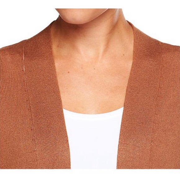 🚫SOLD🚫 Long Sleeve Pocketed Open Cardigan, Paprika Spice - Picture 4 of 8